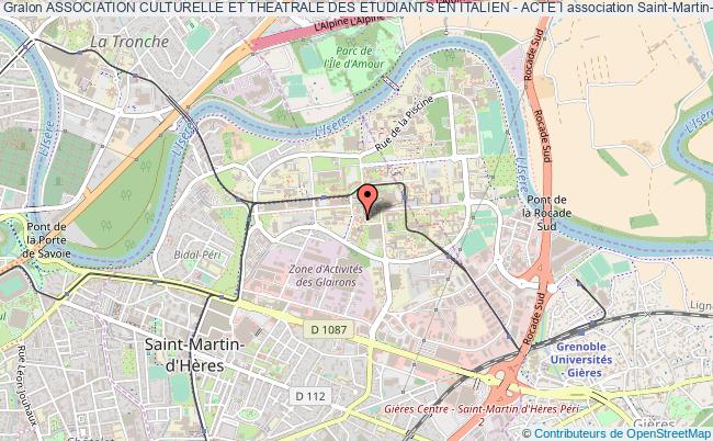 plan association Association Culturelle Et Theatrale Des Etudiants En Italien - Acte I Saint-Martin-d'Hères