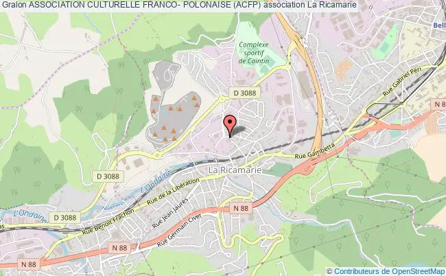 plan association Association Culturelle Franco- Polonaise (acfp) La Ricamarie