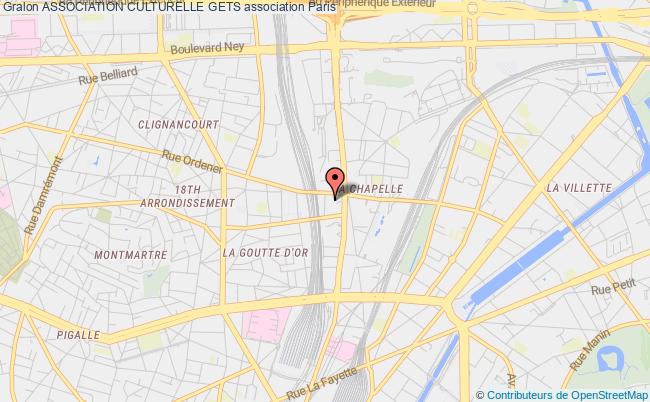 plan association Association Culturelle Gets Paris 18e