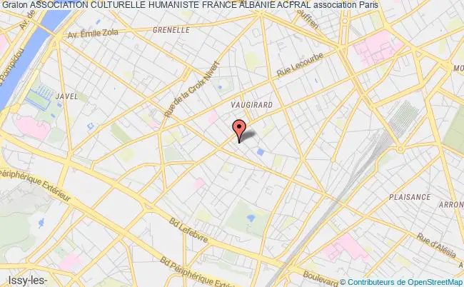 plan association Association Culturelle Humaniste France Albanie Acfral Paris
