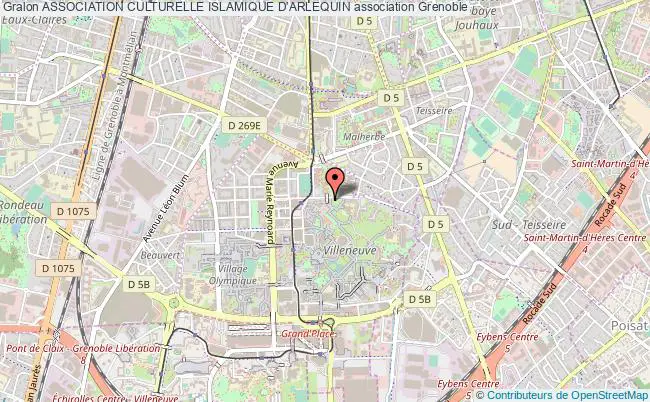 plan association Association Culturelle Islamique D'arlequin Grenoble