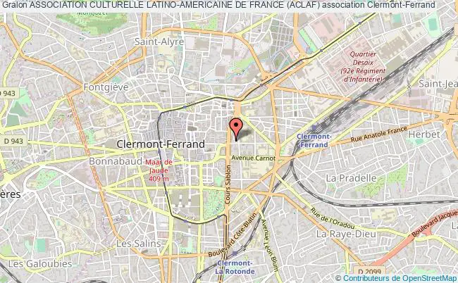 plan association Association Culturelle Latino-americaine De France (aclaf) Clermont-Ferrand