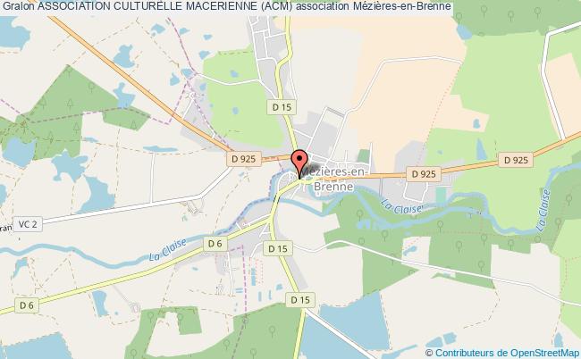 plan association Association Culturelle Macerienne (acm) Mézières-en-Brenne
