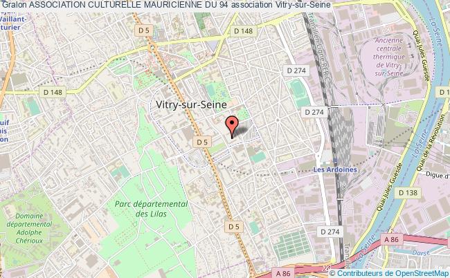 plan association Association Culturelle Mauricienne Du 94 Vitry-sur-Seine