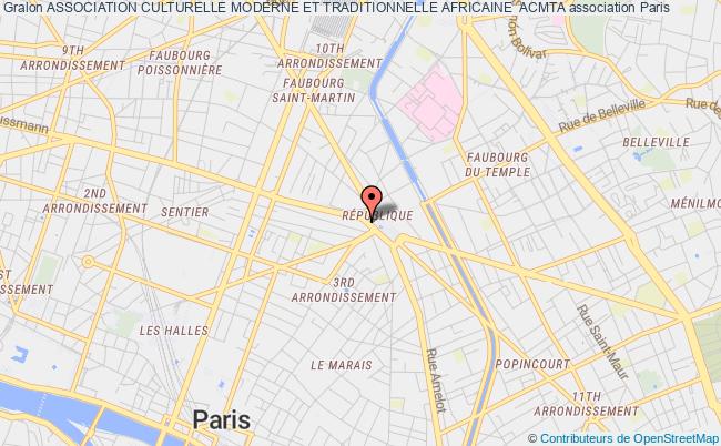 plan association Association Culturelle Moderne Et Traditionnelle Africaine  Acmta PARIS