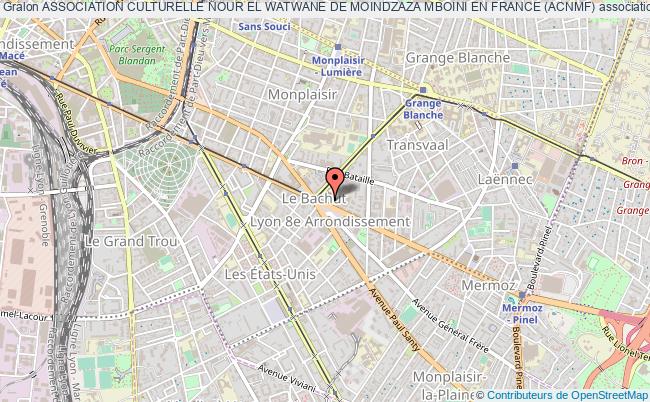 plan association Association Culturelle Nour El Watwane De Moindzaza Mboini En France (acnmf) Lyon