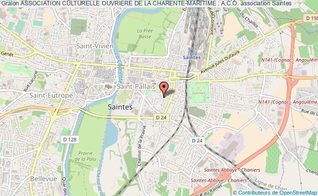 plan association Association Culturelle Ouvriere De La Charente-maritime : A.c.o. Saintes