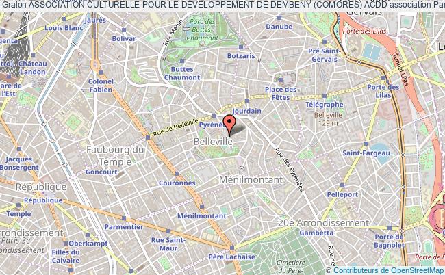 plan association Association Culturelle Pour Le DÉveloppement De Dembeny (comores) Acdd Paris