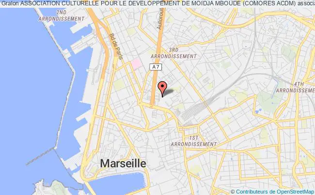 plan association Association Culturelle Pour Le Developpement De Moidja Mboude (comores Acdm) Marseille