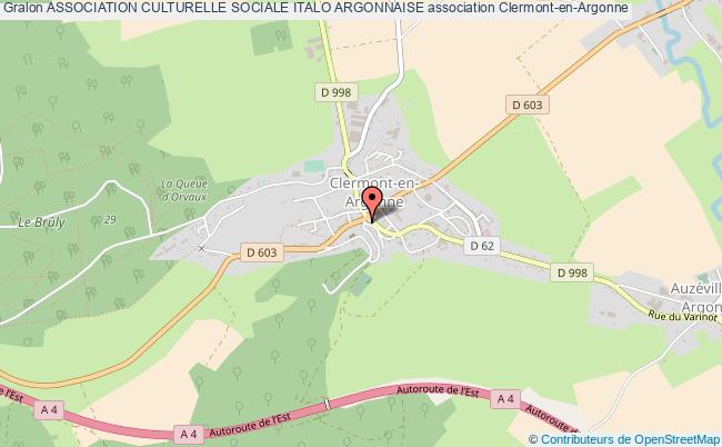plan association Association Culturelle Sociale Italo Argonnaise Clermont-en-Argonne