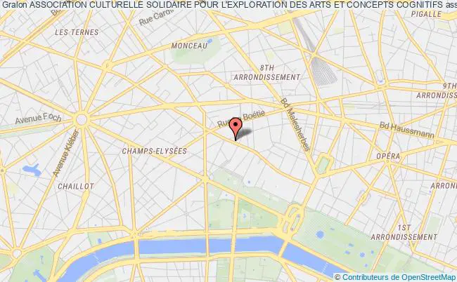 plan association Association Culturelle Solidaire Pour L'exploration Des Arts Et Concepts Cognitifs Paris