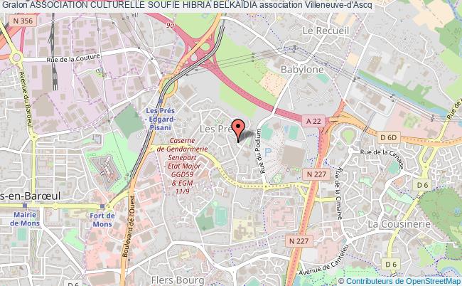 plan association Association Culturelle Soufie Hibria BelkaÏdia Villeneuve-d'Ascq