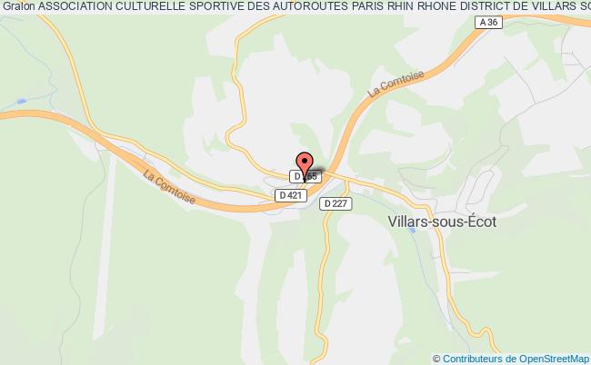 plan association Association Culturelle Sportive Des Autoroutes Paris Rhin Rhone District De Villars Sous Ecot (a.c.s.a. Villars Sous Ecot) Villars-sous-Écot