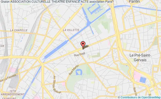 plan association Association Culturelle Theatre Enfance Acte Paris