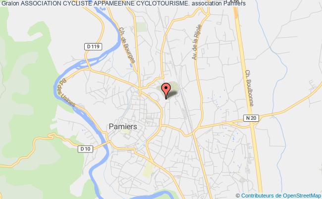 plan association Association Cycliste Appameenne Cyclotourisme. Pamiers