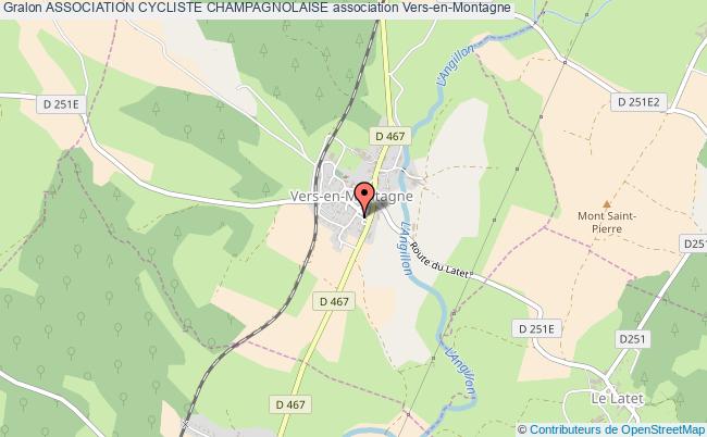 plan association Association Cycliste Champagnolaise Vers-en-Montagne