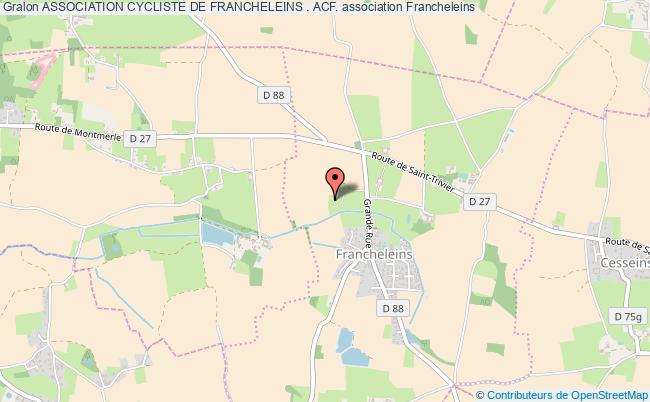 plan association Association Cycliste De Francheleins . Acf. Montmerle-sur-Saône