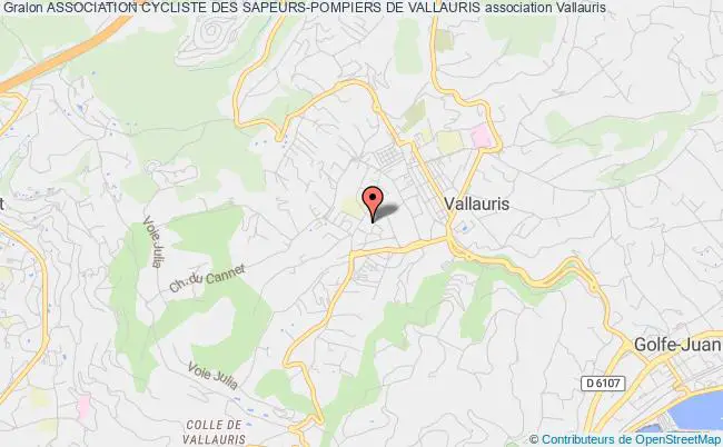 plan association Association Cycliste Des Sapeurs-pompiers De Vallauris Vallauris