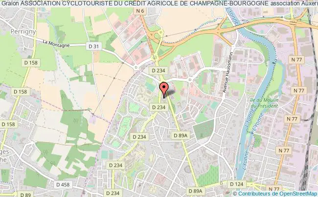 plan association Association Cyclotouriste Du Credit Agricole De Champagne-bourgogne Auxerre