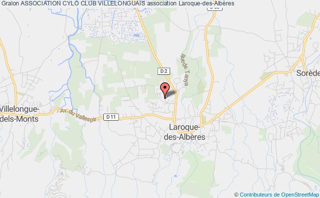 plan association Association Cylo Club Villelonguais Laroque-des-Albères
