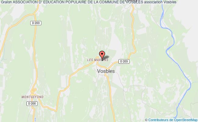 plan association Association D' Education Populaire De La Commune De Vosbles Vosbles