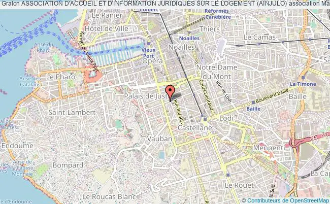 plan association Association D'accueil Et D'information Juridiques Sur Le Logement (ainjulo) Marseille