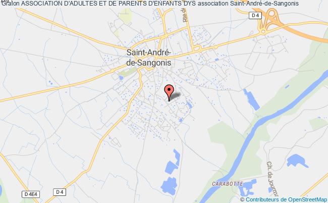 plan association Association D'adultes Et De Parents D'enfants Dys Saint-André-de-Sangonis