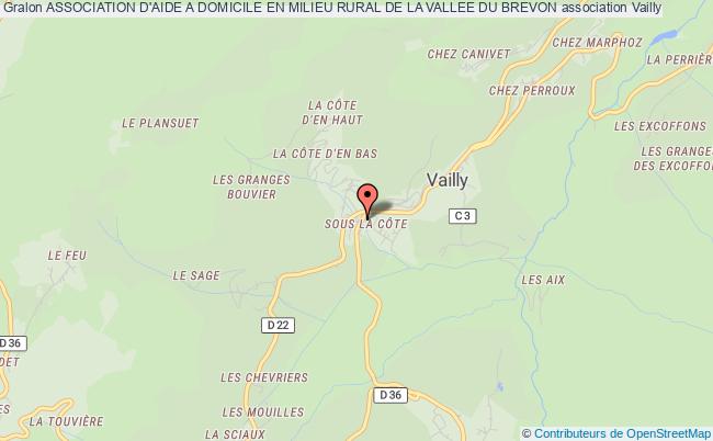 plan association Association D'aide A Domicile En Milieu Rural De La Vallee Du Brevon Vailly