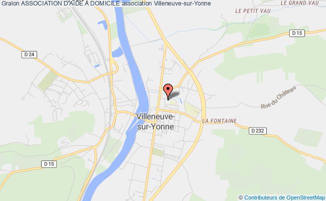 plan association Association D'aide A Domicile Villeneuve-sur-Yonne
