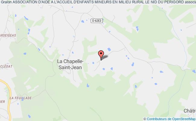 plan association Association D'aide A L'accueil D'enfants Mineurs En Milieu Rural Le Nid Du Perigord La Chapelle-Saint-Jean