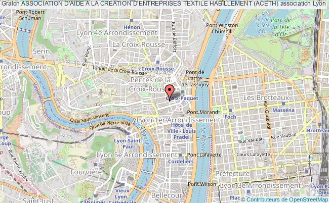 plan association Association D'aide A La Creation D'entreprises Textile Habillement (aceth) Lyon 1er Arrondissement