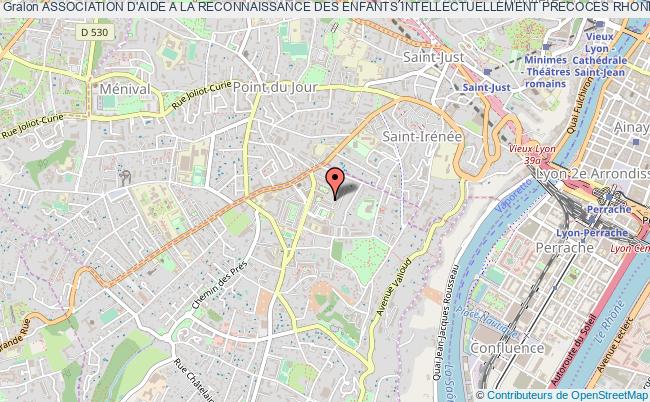 plan association Association D'aide A La Reconnaissance Des Enfants Intellectuellement Precoces Rhone Sainte-Foy-lès-Lyon