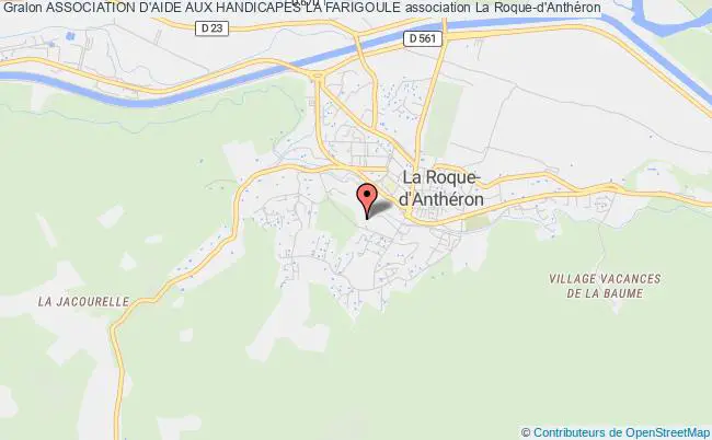 plan association Association D'aide Aux Handicapes La Farigoule La Roque-d'Anthéron
