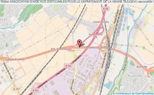 plan association Association D'aide Aux Justiciables Pour Le Departement De La Vienne (ajudevi) Poitiers