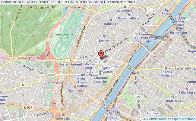 plan association Association D'aide Pour La CrÉation Musicale Paris