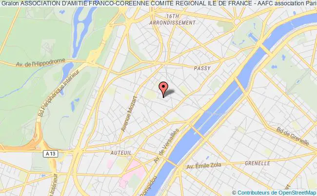plan association Association D'amitie Franco-coreenne Comite Regional Ile De France - Aafc Paris
