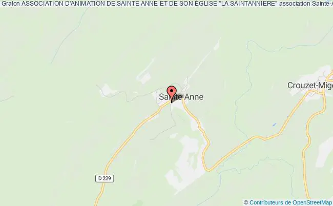 plan association Association D'animation De Sainte Anne Et De Son Église "la Saintanniere" Sainte-Anne