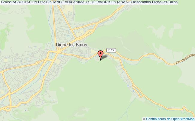 plan association Association D'assistance Aux Animaux Defavorises (asaad) Digne-les-Bains