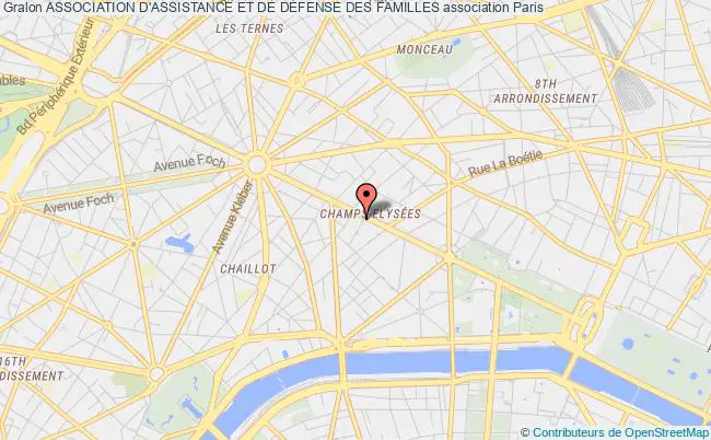 plan association Association D'assistance Et De DÉfense Des Familles Paris 8e