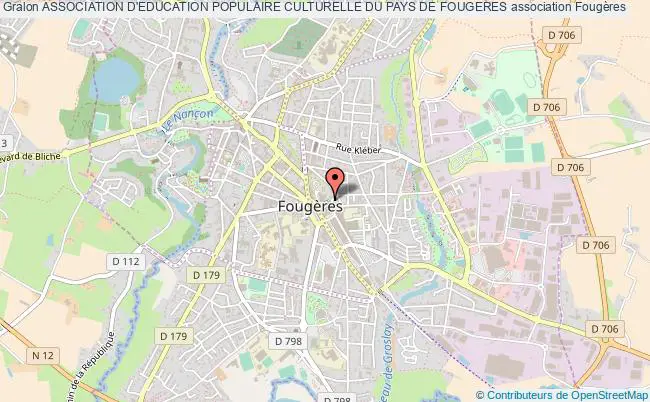 plan association Association D'education Populaire Culturelle Du Pays De Fougeres Fougères