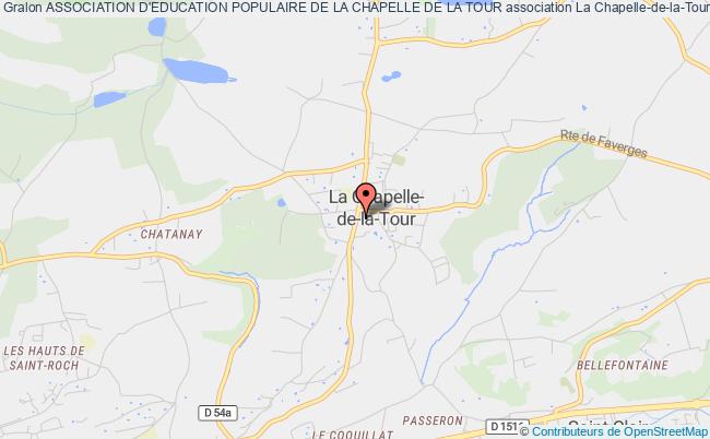 plan association Association D'education Populaire De La Chapelle De La Tour La    Chapelle-de-la-Tour