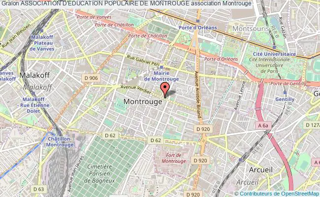 plan association Association D'education Populaire De Montrouge Montrouge