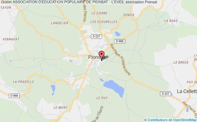ASSOCIATION D'EDUCATION POPULAIRE DE PIONSAT - L'EVEIL