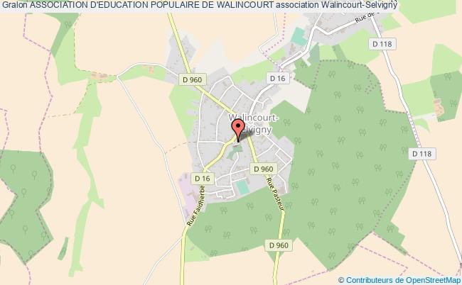 plan association Association D'education Populaire De Walincourt Walincourt-Selvigny