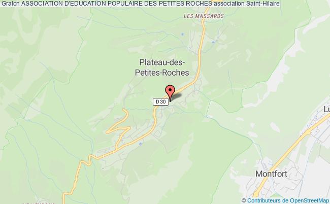 plan association Association D'education Populaire Des Petites Roches Plateau-des-Petites-Roches