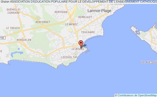 ASSOCIATION D'EDUCATION POPULAIRE POUR LE DEVELOPPEMENT DE L'ENSEIGNEMENT CATHOLIQUE ET DE LA CULTURE CHRETIENNE DANS LA PAROISSE DE LARMOR-PLAGE ET LE DIOCESE DE VANNES