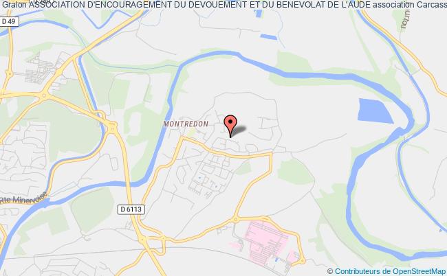 plan association Association D'encouragement Du Devouement Et Du Benevolat De L'aude Carcassonne