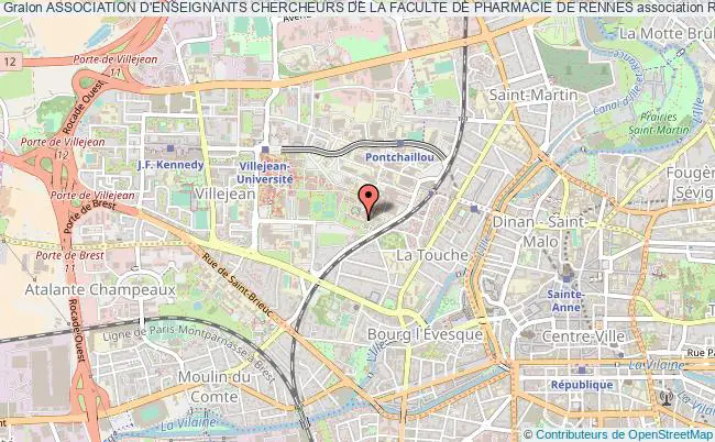 plan association Association D'enseignants Chercheurs De La Faculte De Pharmacie De Rennes Rennes