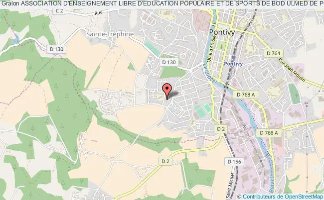 plan association Association D'enseignement Libre D'education Populaire Et De Sports De Bod Ulmed De Pontivy Pontivy