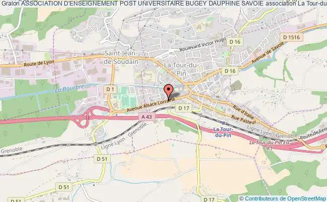 plan association Association D'enseignement Post Universitaire Bugey Dauphine Savoie La    Tour-du-Pin